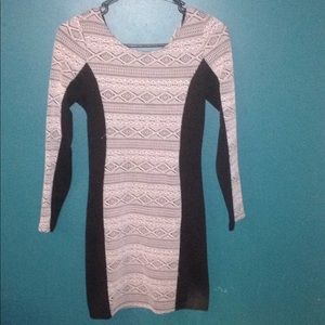 H&M tribal print and black dress
